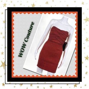 New! WOW Couture Strapless Sheath Dress Large